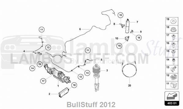 2016 Lamborghini HURACAN LP580-2 SPYDER ENGLAND LIFTING DEVICE (403.01.00)